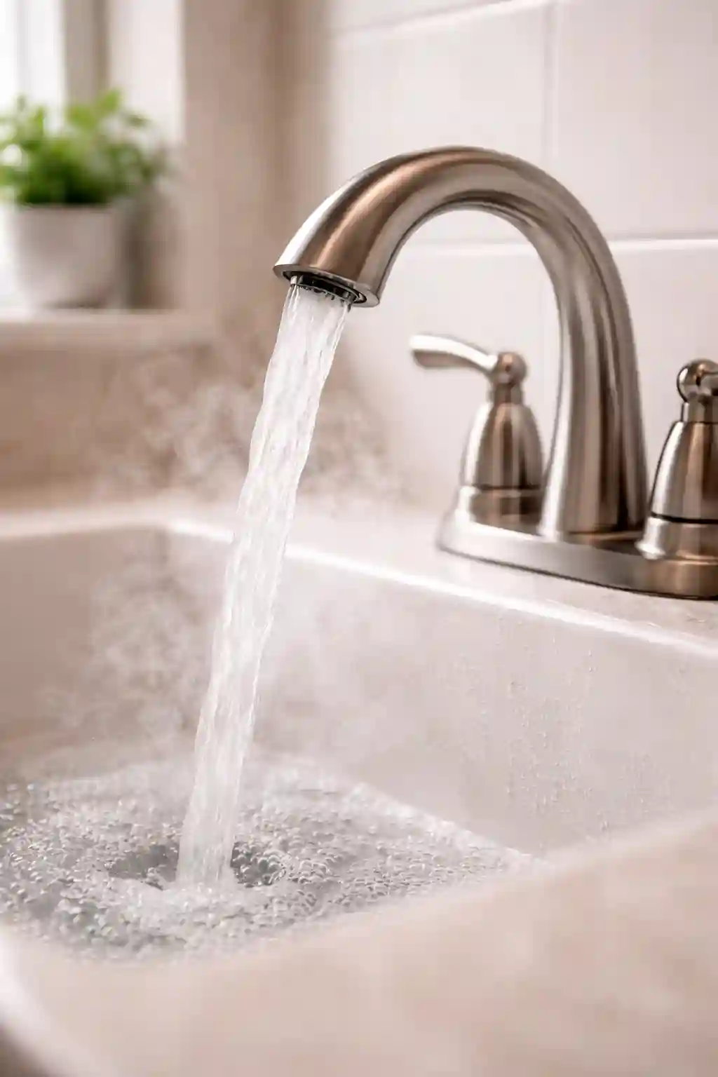 Hot water restored and running at a Sonoma home faucet